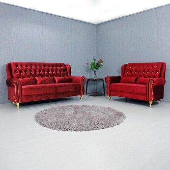 Fabric Chesterfield Sofa Set 321