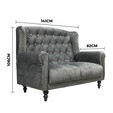 Fabric Chesterfield 2 Seater Sofa NORWICH