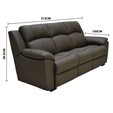 Half Genuine Leather 3 Seater Sofa 159