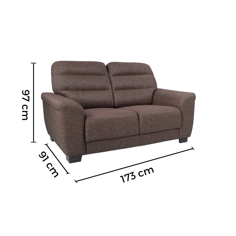 MIKO Fabric 2 Seater Sofa Dimension